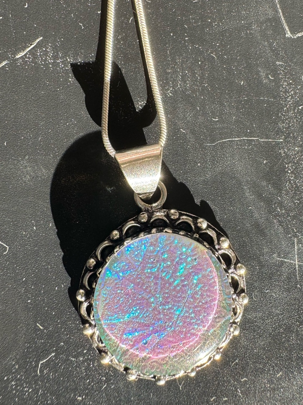 Triplet Opal .925 sterling silver necklace